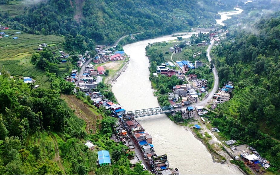 खाडीचौर पुल — दोलखा र जिरी जाने प्रवेशद्वार, सुनकोशी माथिको आकर्षक दृश्य 1